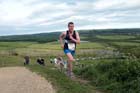 Steve Rankin finishing in the Penshaw Hill Race.
